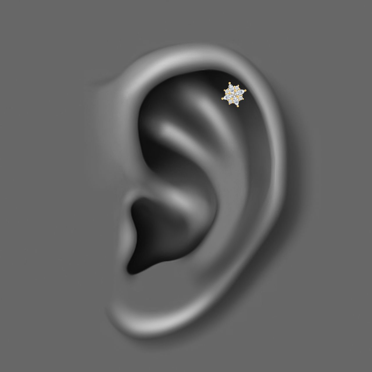 پیرسینگ گوش زنانه اقلیمه مدل HS283 -  - 5