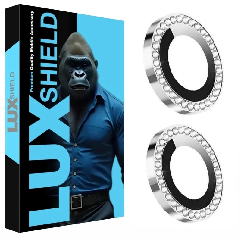 محافظ لنز دوربین لوکس شیلد مدل نگین دار مناسب برای گوشی موبایل شیائومی Redmi Note 13 Pro 4G