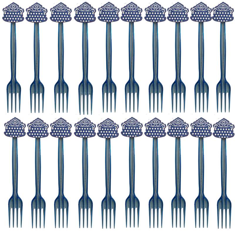 چنگال یکبارمصرف مسترتم طرح خال خال پلاس مجموعه 20 عددی