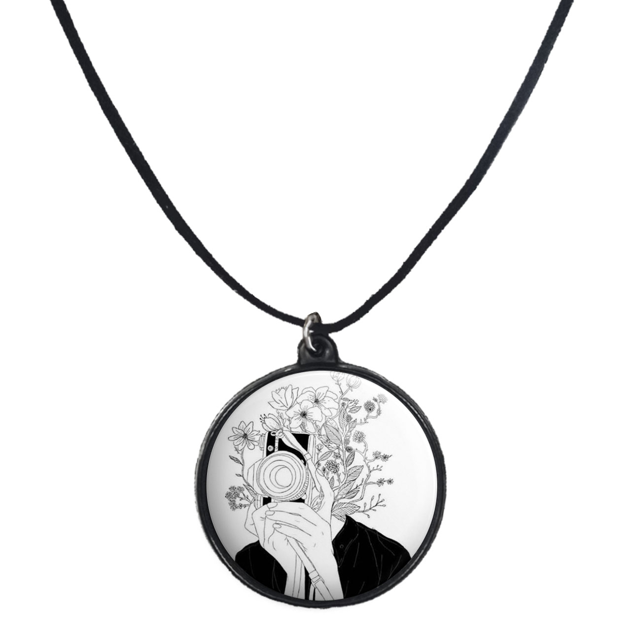 گردنبند پرمانه طرح عکاس کد pmb.5152  مدل دو طرفه