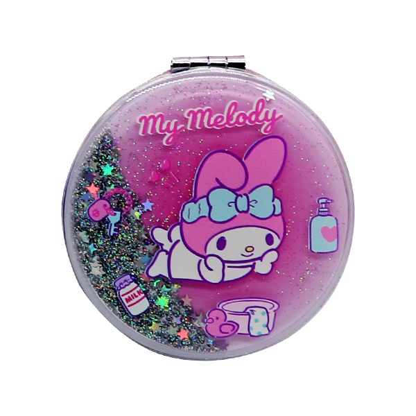 آینه آرایشی تاشو جیبی مدل گرد آکواریومی ملودی کد SH3105