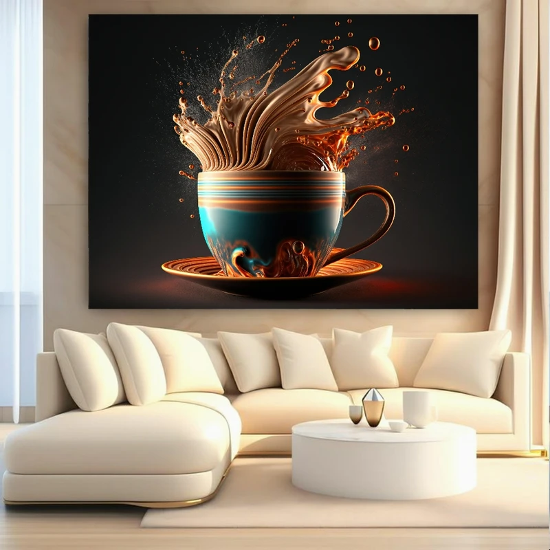 پوستر طرح انفجار قهوه مدل فنجان کد FP106570