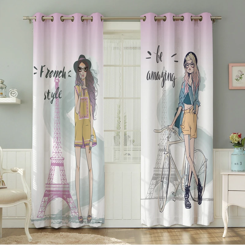 پرده نیروانا طرح کودک  مدل مخمل کد 8682 سایز 140×280 سانتی متر