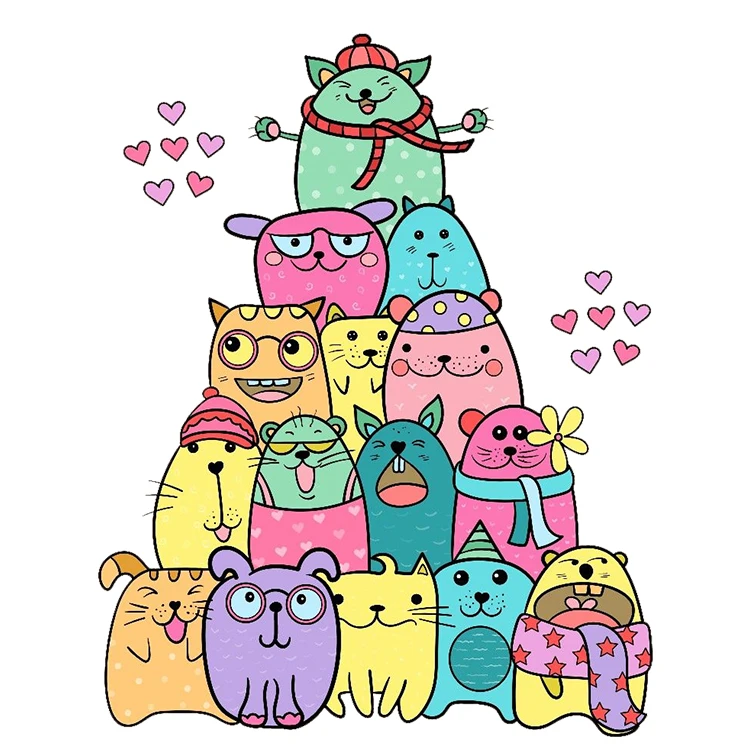 استیکر پارچه و لباس پاد آفرین مدل کارتونی کد S284