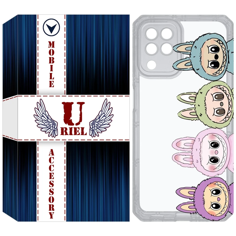 کاور یوریل مدل Clear کد 101 طرح لبوبو Labubu مناسب برای گوشی موبایل سامسونگ Galaxy A22 4G / M32 / M22