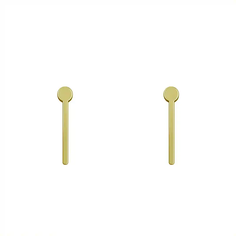 گوشواره طلا 18 عیار زنانه مدوپد مدل مستطیل کد GA1-14920