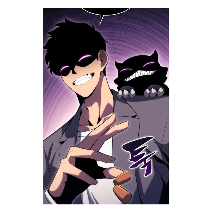 استیکر لپ تاپ و موبایل مدل انیمه طرح سولو لولینگ سونگ جین وو solo leveling sung jin woo کد 505