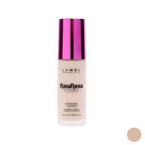 کرم پودر مایع لامل مدل Flawless Cover شماره 02 مناسب برای انواع پوست حجم 30 میلی‌لیتر