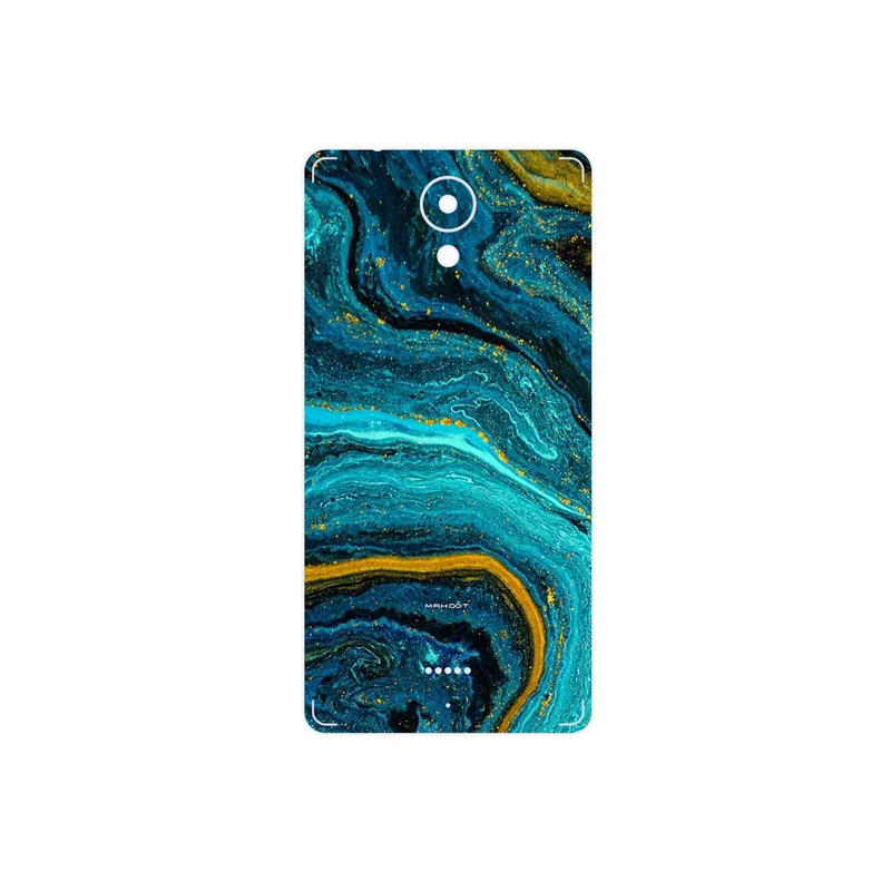 برچسب پوششی ماهوت مدل Turquoise marblewith golden streaks مناسب برای گوشی موبایل اسمارت Art Lite