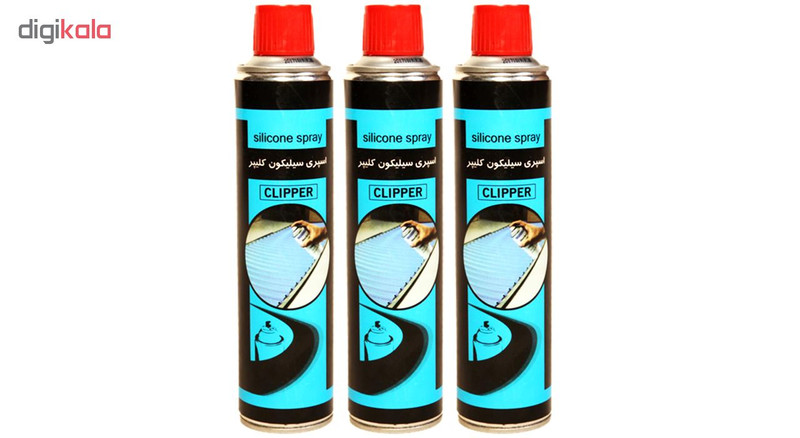 اسپری روان کننده و جداکننده قالب کلیپر مدل سیلیکون حجم 400 میلی لیتر بسته 3 عددی