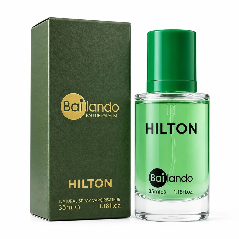 عطر جیبی مردانه بایلندو مدل Hilton با رایحه معطر و چوبی حجم 35 میلی لیتر