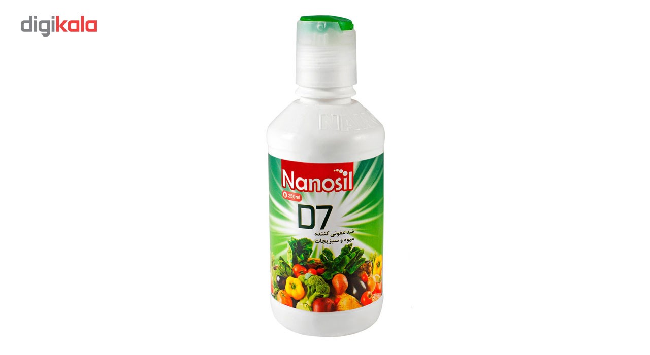 ضد عفونی کننده میوه و سبزیجات نانوسیل مدل D7 حجم 250 میلی لیتر بسته 24 عددی