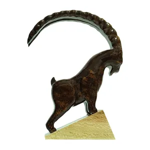 مجسمه چوبی طرح بز کوهی مدل 40112