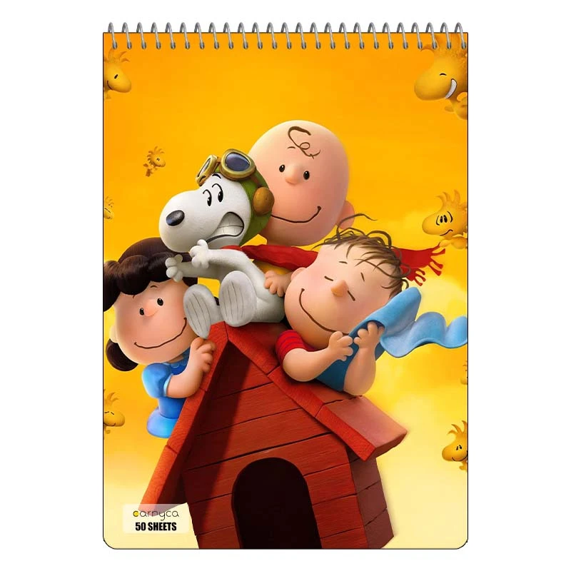 دفتر نقاشی 50 برگ سیمی کارنیکا طرح فیلم بادام زمینی ها The Peanuts کد 82318