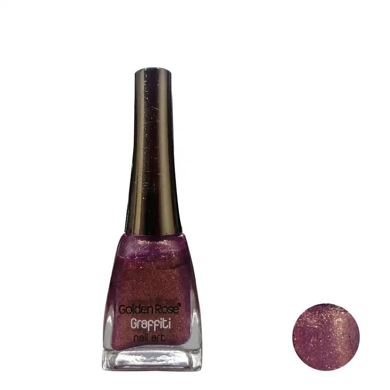 لاگ ناخن گلدن رز مدل گرافیتی شماره 11