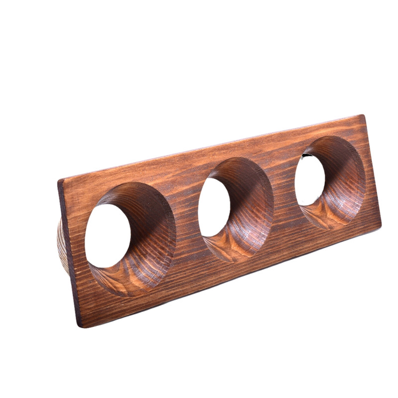 قاب هالوژن مدل چوبی سه قلو مخروطی