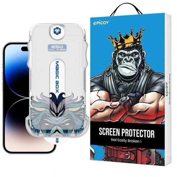 محافظ صفحه نمایش اپیکوی مدل Lion ESD Easy Install مناسب برای گوشی موبایل اپل iPhone 16 Pro Max به همراه کیت نصب