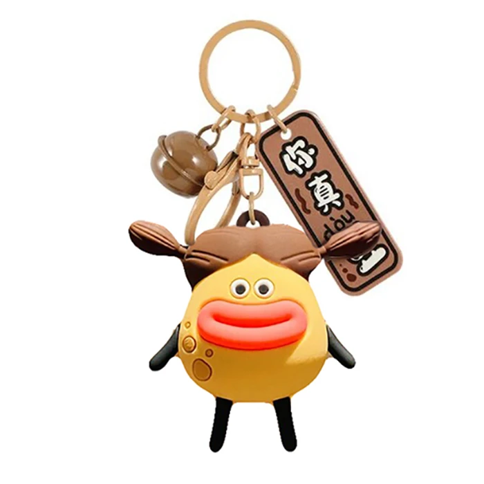 جاکلیدی دخترانه مدل سیلیکونی طرح دختر لب برجسته کد JIMI110