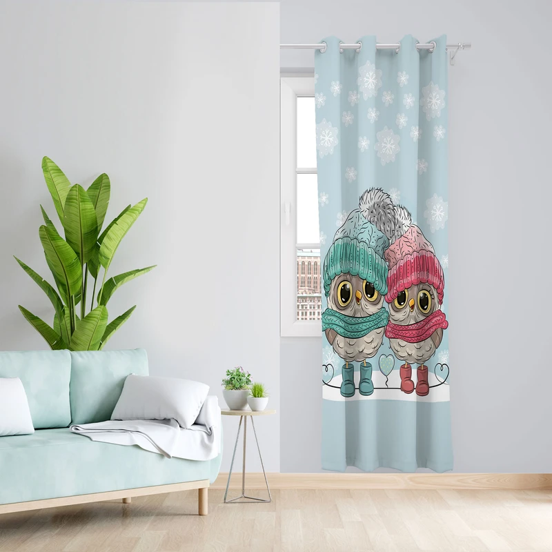  پرده مدل جغد مخمل پانچی کد 313L سایز 140x280 سانتی متر