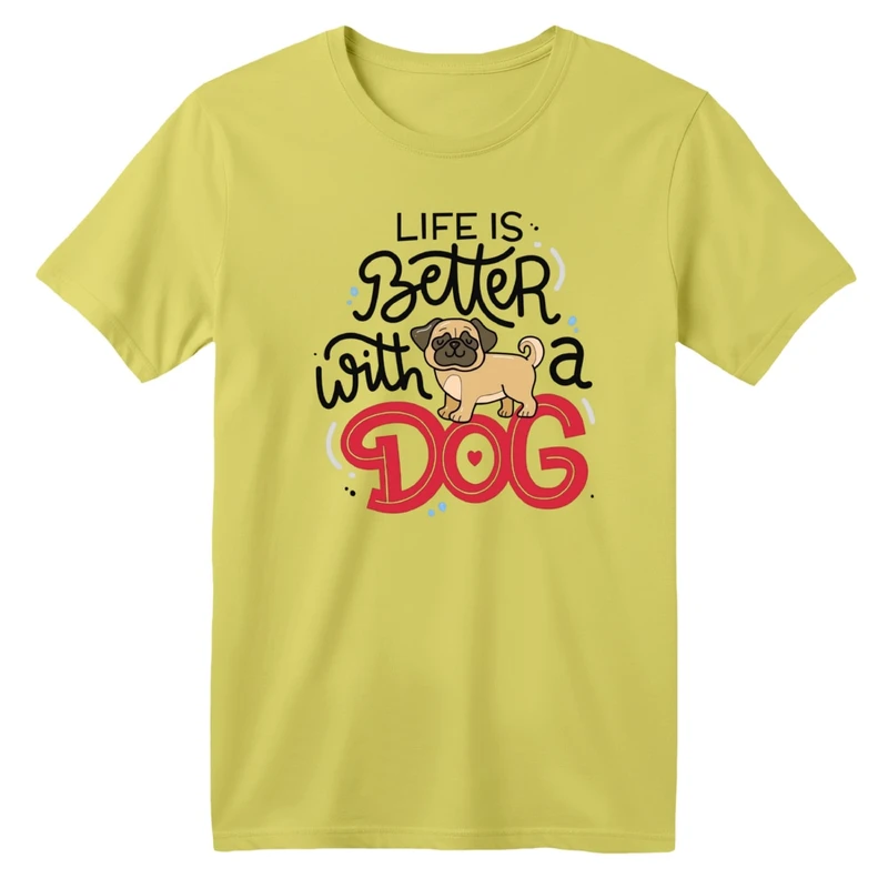 تی شرت آستین کوتاه بچگانه مدل سگ و نوشته