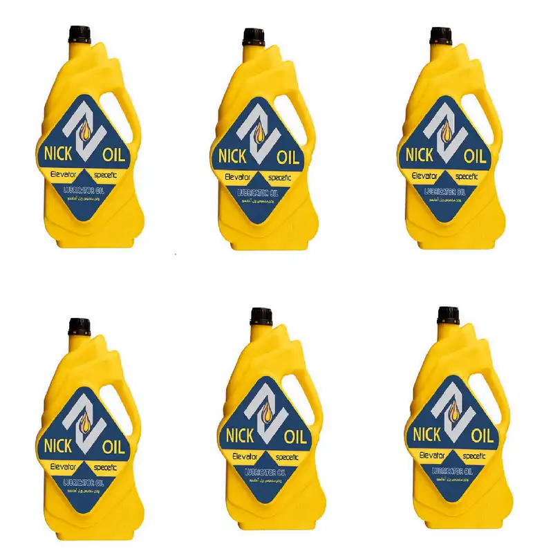 روغن ریل آسانسور نیک اویل مدل مخصوص حجم 1 لیتر بسته 6 عددی