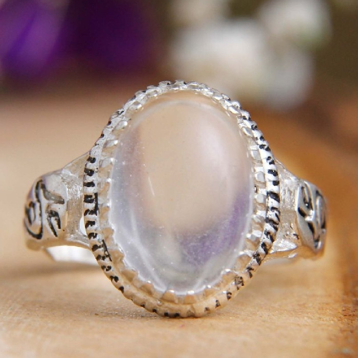 انگشتر نقره مردانه مدل سنگ درنجف طرح یاعلی کد 205