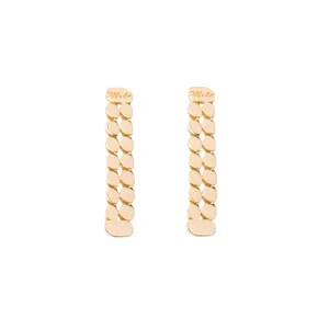 گوشواره طلا 18 عیار زنانه طرح پوست ماری مدل DEGC1-19d