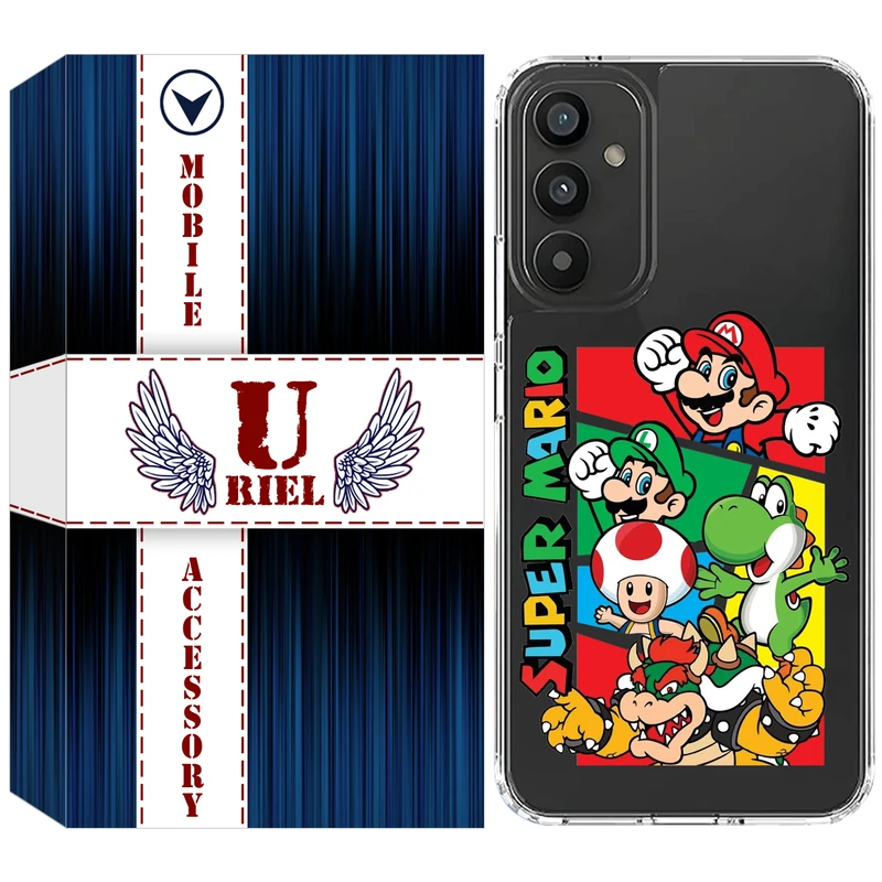 کاور یوریل مدل Clear کد 76 طرح ماریو مناسب برای گوشی موبایل سامسونگ Galaxy A05S / M14 4G
