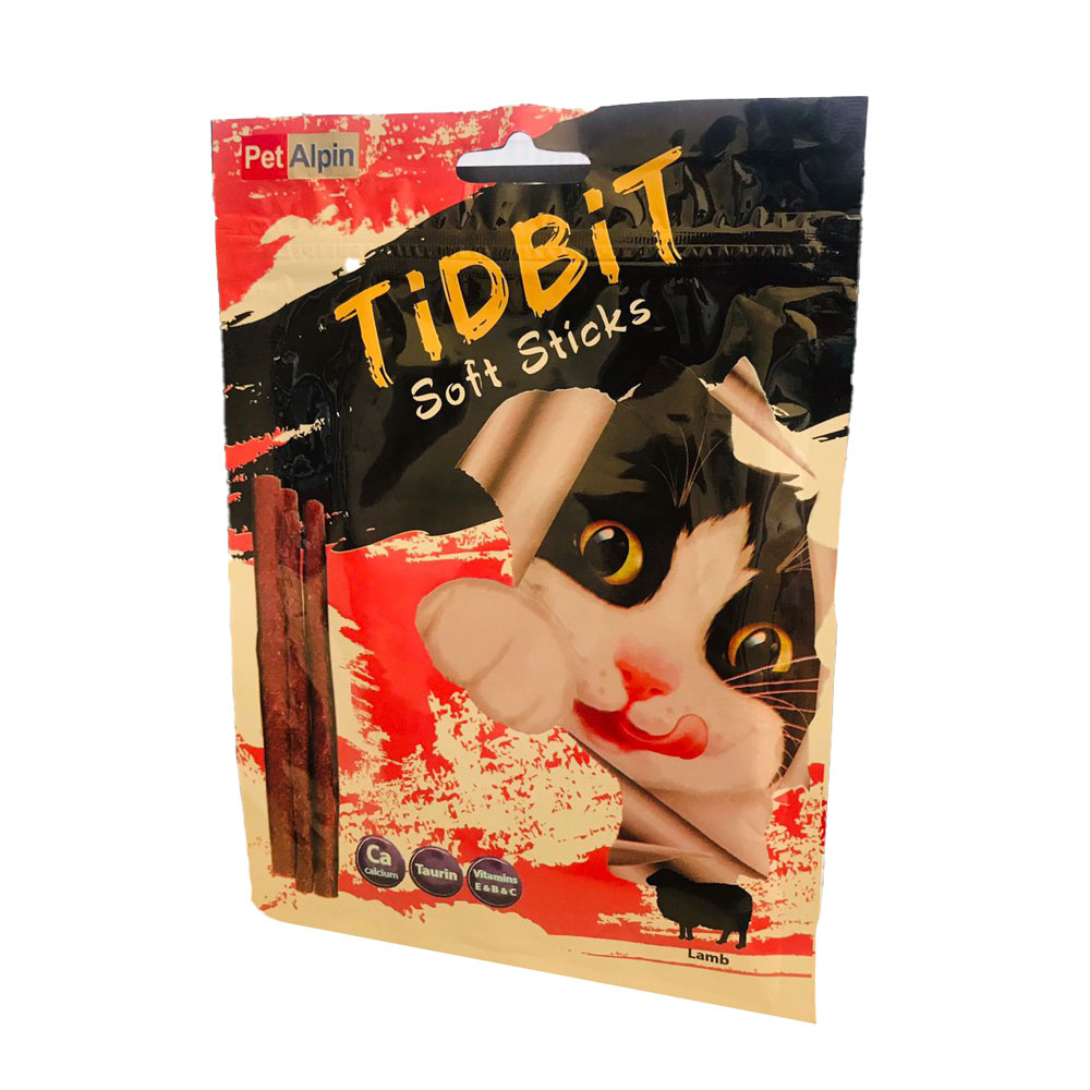 غذای تشویقی گربه تیدبیت مدل lamb وزن 65 گرم