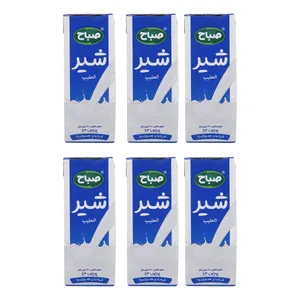 شیر پرچرب صباح - 200 میلی‌ لیتر بسته 6 عددی