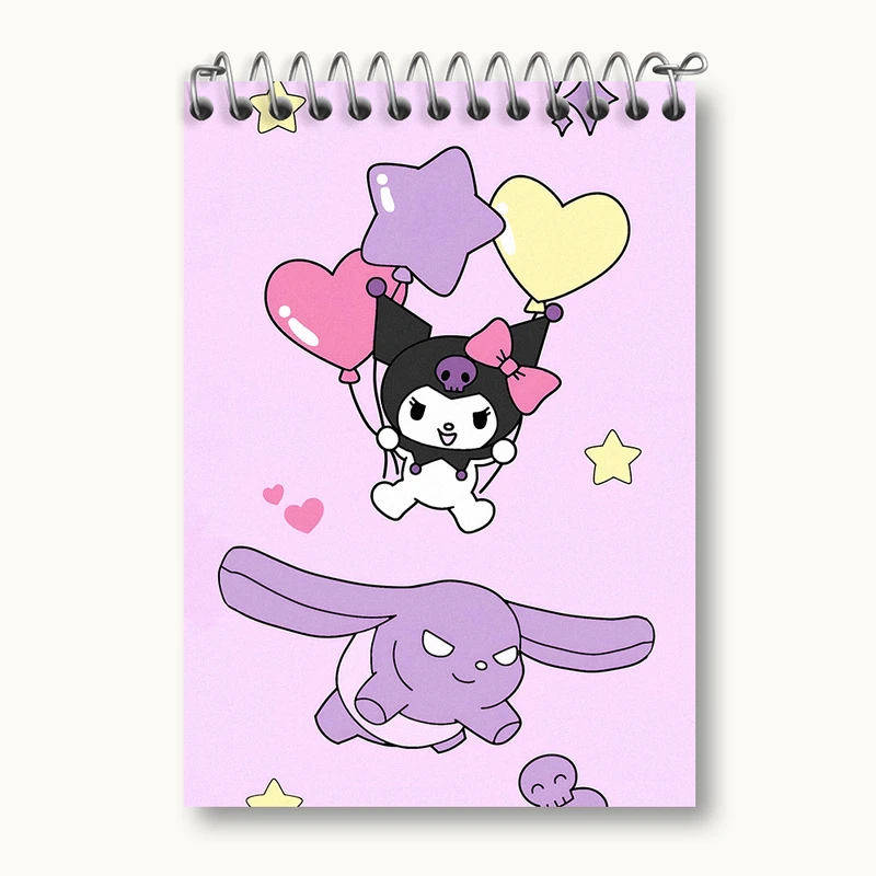 دفتر یادداشت 50 برگ خندالو طرح کرومی (Kuromi) کد N4822