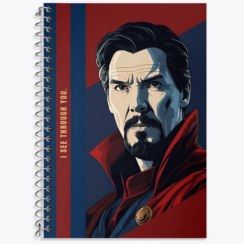 دفتر زبان 50 برگ خندالو مدل دو خط طرح دکتر استرنج مارول (Marvel) کد N3472