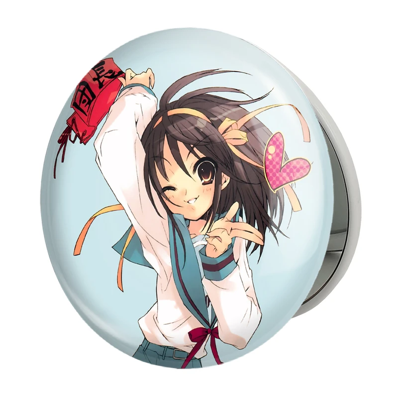 آینه جیبی خندالو طرح هاروهی انیمه ناپدید شدن هارومی سوزومیا The Disappearance of Haruhi Suzumiya مدل تاشو کد 23114 