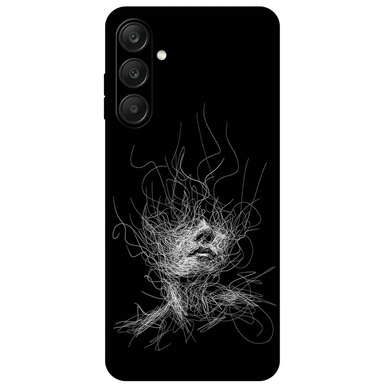 کاور مگافون طرح اسکچ صورت مدل 7423 مناسب برای گوشی موبایل سامسونگ Galaxy A25 5G