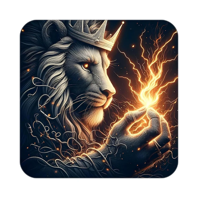 زیر لیوانی کاکتی طرح شیر مدل mp23773