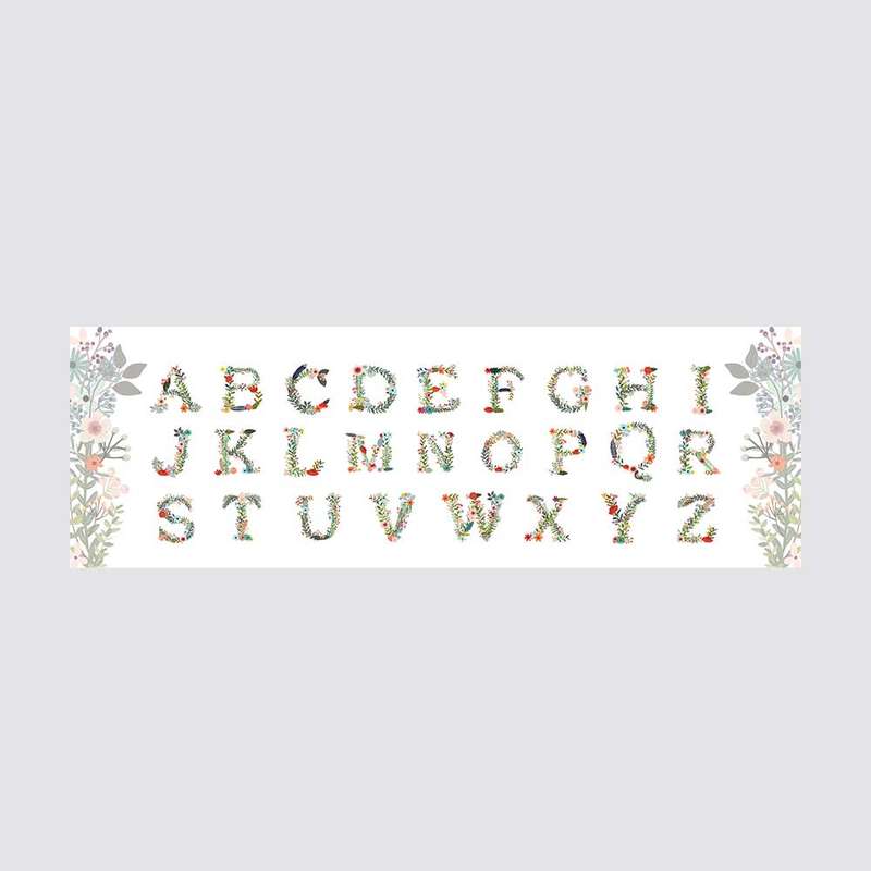 پوستر آموزشی مدل حروف انگلیسی طرح گل کد 01