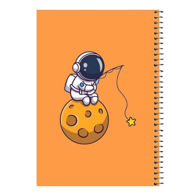 دفتر مشق 80 برگ اس جی مدل فضانورد و ماه کد 3