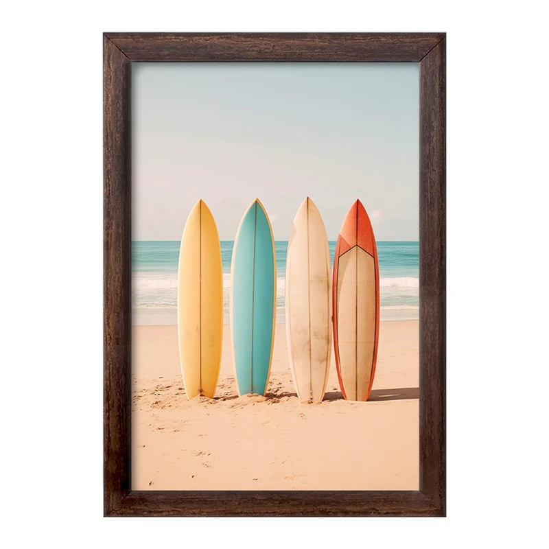 تابلو خندالو طرح تخته موج سواری کد F3566