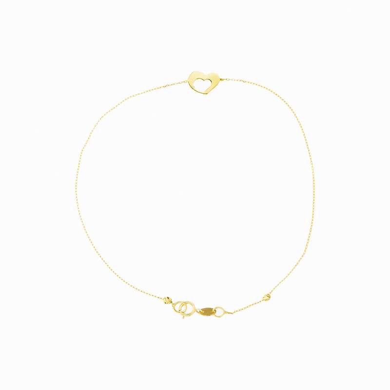 پابند طلا 18 عیار زنانه ترابی گالری مدل قلب GAN010