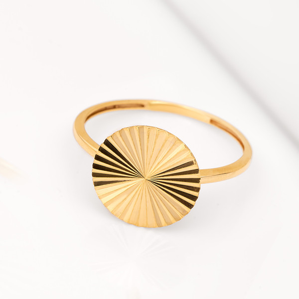 انگشتر طلا 18 عیار زنانه ماوی گالری مدل رینگ و دایره الحمبرا