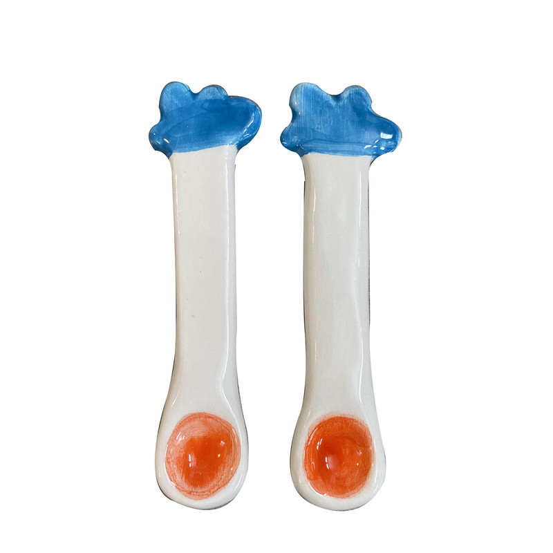 قاشق سرامیکی طرح ابر کد 06 بسته 2 عددی