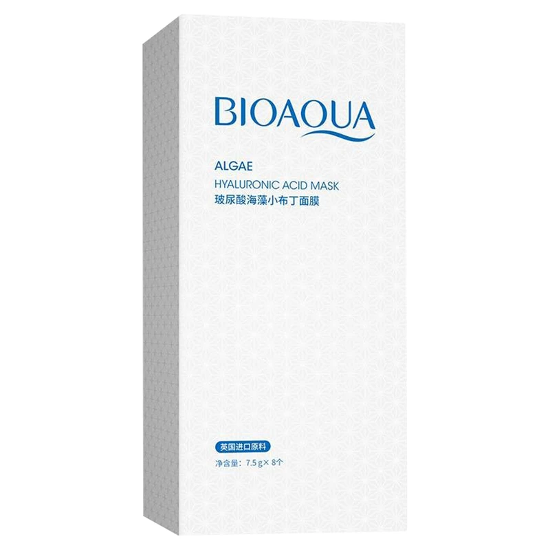 ماسک صورت بایو آکوا مدل HYALURONIC ACID وزن 7.5 گرم مجموعه 8 عددی