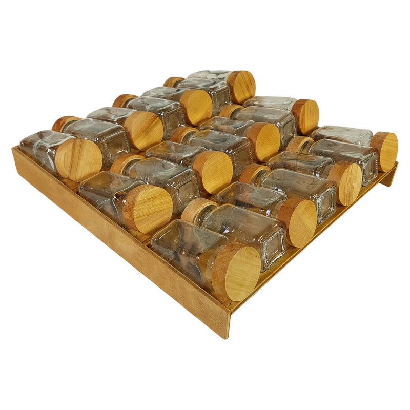 ست جای ادویه 21 پارچه مدل مکارتی کد M10 به همراه استند