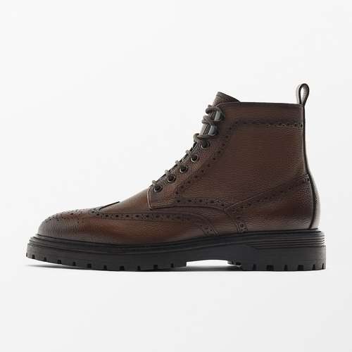 نیم بوت مردانه ماسیمو دوتی مدل LEATHER BROGUE 