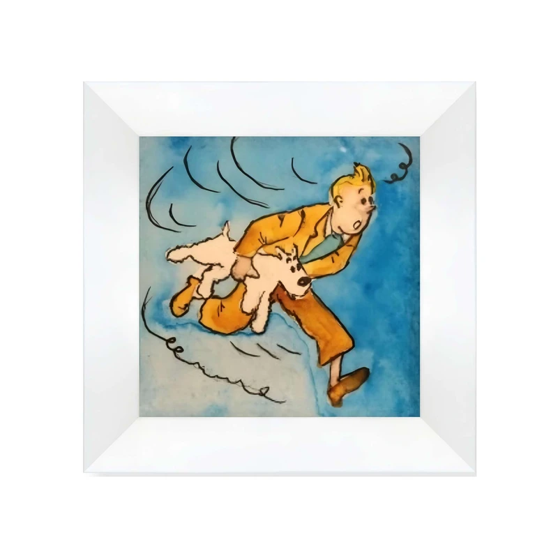 تابلو نقاشی آبرنگ سبک فانتزی طرح تن تن کد ART005