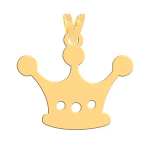 آویز گردنبند طلا 18 عیار زنانه فرشته مدل تاج   WNL-000641