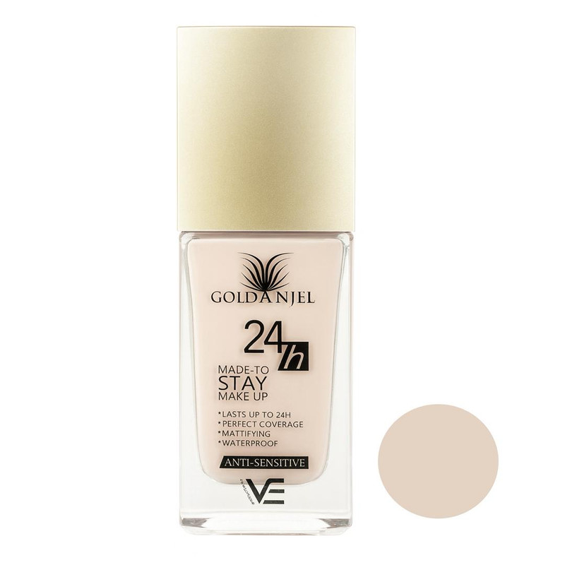 کرم پودر مایع Spf 10 گلد انجل مدل Stay شماره 03 مناسب برای انواع پوست حجم 40 میلی لیتر