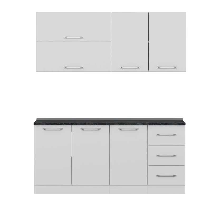 کابینت آشپزخانه فلفور کابینت مدل 180 cm مجموعه 5 عددی کابینت آشپزخانه فلفور کابینت مدل 180 cm مجموعه 5 عددی