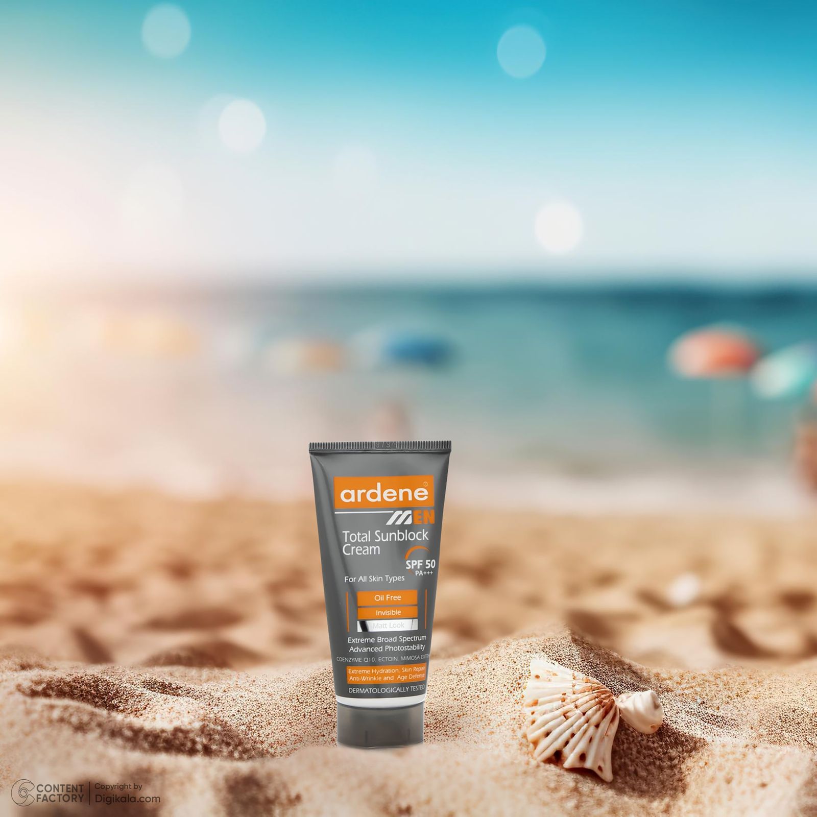 کرم ضد آفتاب بدون رنگ آردن SPF50 مدل Total Sun Block محافظ UVA ،UVB و +++PA، ضد چروک، ضد پیری، ضد آب، ضد حساسیت مناسب انواع پوست وزن 50 گرم -  - 12