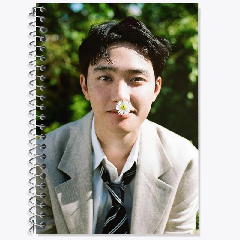 دفتر زبان 50 برگ خندالو مدل دو خط طرح دی او گروه اکسو EXO کد 13372